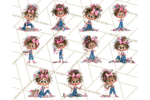 Crafting Cassie Cute Creative Clipart PNG Sublimation Crafty Mama Studios 