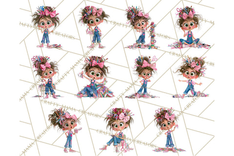 Crafting Cassie Cute Creative Clipart PNG Sublimation Crafty Mama Studios 