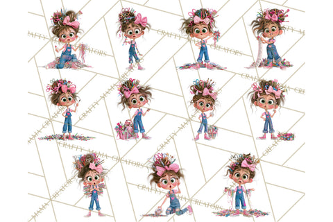 Crafting Cassie Cute Creative Clipart PNG Sublimation Crafty Mama Studios 