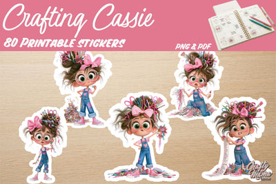 Crafting Cassie Cute Creative Sticker PNG Sublimation Crafty Mama Studios 