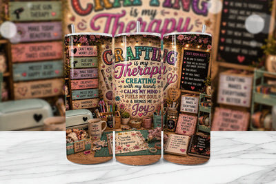 Crafting Is My Therapy Tumbler Wrap Sublimation BijouBay 