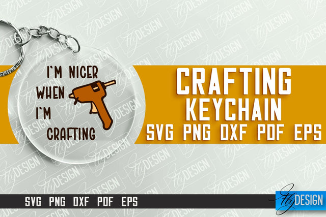 Crafting Keychain SVG Design | Craft SVG | Funny Quotes SVG Fly Design 