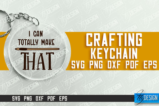 Crafting Keychain SVG Design | Craft SVG | Funny Quotes SVG Fly Design 