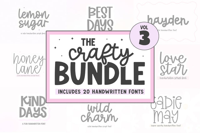Crafty Font Bundle - Vol 3 Font KA Designs 