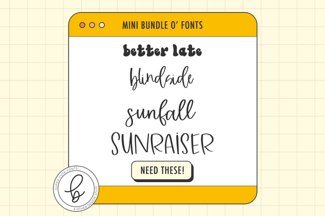 Crafty Font Mini Bundle Font Beck McCormick 
