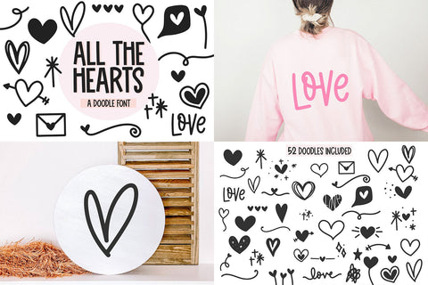 Crafty Love Font Bundle - 10 Cute Fonts Font KA Designs 