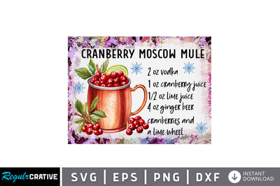 Cranberry moscow mule PNG Design Sublimation Regulrcrative 