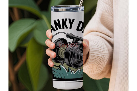 Cranky Dad Fishing 20oz Tumbler Wrap Sublimation DesignSVG 