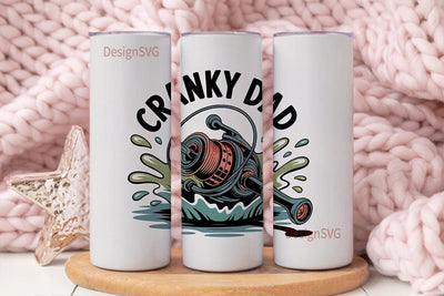 Cranky Dad Fishing 20oz Tumbler Wrap Sublimation DesignSVG 