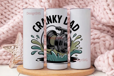 Cranky Dad Fishing 20oz Tumbler Wrap Sublimation DesignSVG 