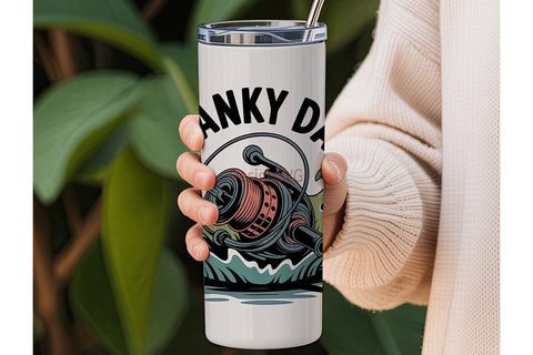 Cranky Dad Fishing 20oz Tumbler Wrap Sublimation DesignSVG 
