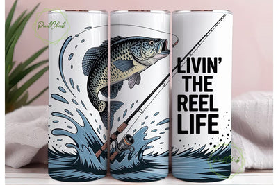 Crappie Fishing Tumbler Wrap PNG Sublimation PixelChick 
