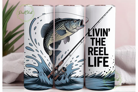 Crappie Fishing Tumbler Wrap PNG Sublimation PixelChick 