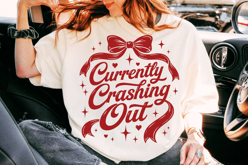 Crash Out Girly Retro Funny Quote PNG, Sassy Sarcastic Shirt Design, Adult Humor Png, Preppy Bow Shirt Png, Vintage Trendy Quote Sublimation SVG BB Type Studios 