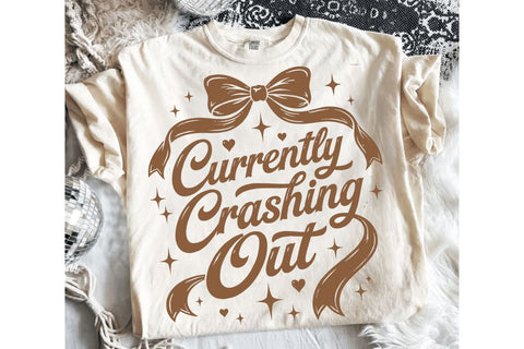 Crash Out Girly Retro Funny Quote PNG, Sassy Sarcastic Shirt Design, Adult Humor Png, Preppy Bow Shirt Png, Vintage Trendy Quote Sublimation SVG BB Type Studios 