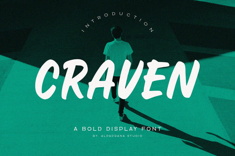 Craven - Display Font Font Alpaprana Studio 