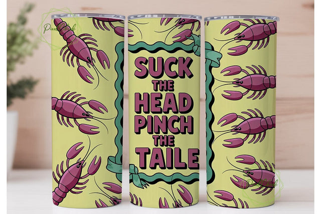 Crawfish Boil Fun 20oz Tumbler Wrap Sublimation PixelChick 
