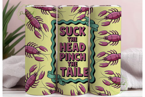 Crawfish Boil Fun 20oz Tumbler Wrap Sublimation PixelChick 