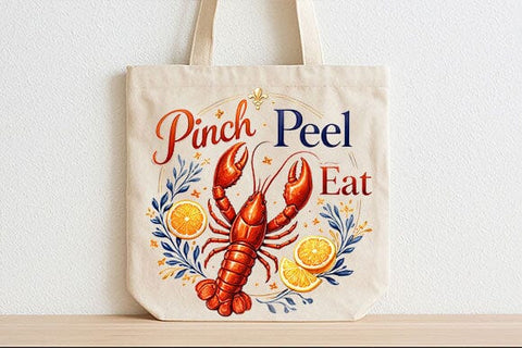 Crawfish Boil PNG – Pinch Peel Eat Seafood Sublimation Design SVG BillahCrafts 