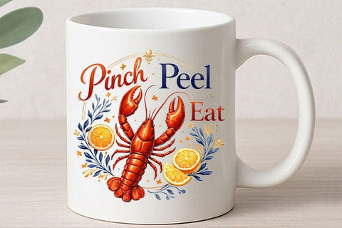 Crawfish Boil PNG – Pinch Peel Eat Seafood Sublimation Design SVG BillahCrafts 