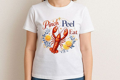 Crawfish Boil PNG – Pinch Peel Eat Seafood Sublimation Design SVG BillahCrafts 