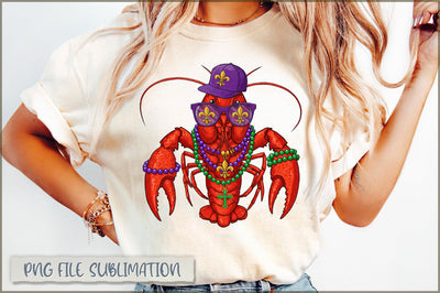 Crawfish Mardi Gras Kids Sublimation PNG Sublimation Shetara Begum 