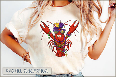 Crawfish Mardi Gras Kids Sublimation PNG Sublimation Shetara Begum 