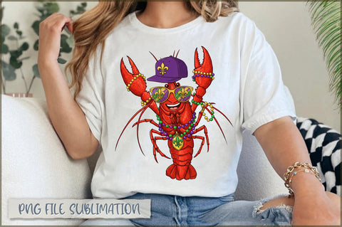 Crawfish Mardi Gras Kids Sublimation PNG Sublimation Shetara Begum 