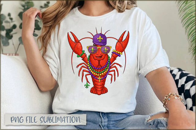 Crawfish Mardi Gras Kids Sublimation PNG Sublimation Shetara Begum 