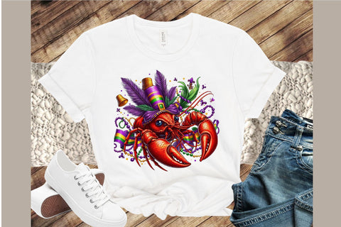 Crawfish Mardi Gras Watercolor Clipart Sublimation designartist 