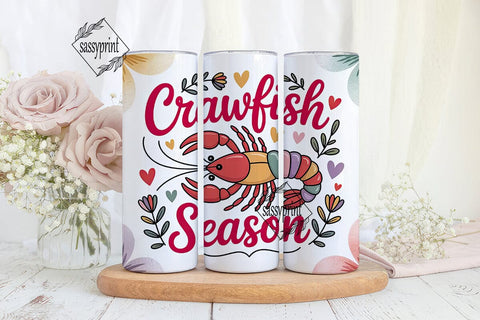 Crawfish Season 20oz Tumbler Wrap Sublimation sassyprint 