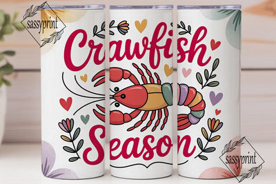 Crawfish Season 20oz Tumbler Wrap Sublimation sassyprint 