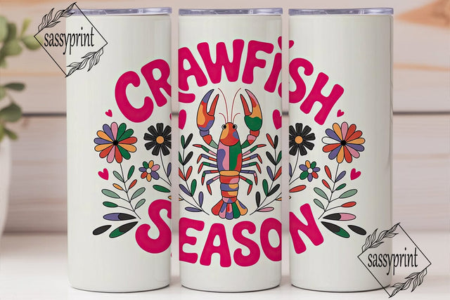 Crawfish Season 20oz Tumbler Wrap Sublimation sassyprint 