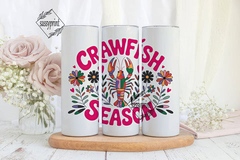 Crawfish Season 20oz Tumbler Wrap Sublimation sassyprint 