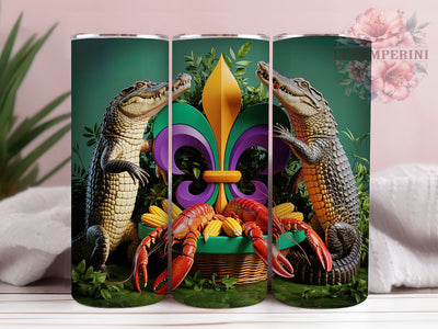 Crawfish Season Mardi Gras Tumbler, Mardi Gras Crawfish Wrap, Carnival Seafood Cup, 20oz Sublimation Wrap, New Orleans Celebration Tumbler, Festive Crawfish Design Cup, Mardi Gras Food Theme Wrap Sublimation Li Zamperini 