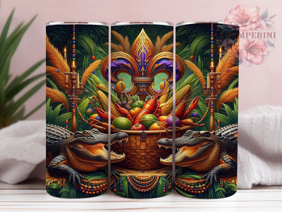 Crawfish Season Mardi Gras Tumbler, Mardi Gras Crawfish Wrap, Carnival Seafood Cup, 20oz Sublimation Wrap, New Orleans Celebration Tumbler, Festive Crawfish Design Cup, Mardi Gras Food Theme Wrap Sublimation Li Zamperini 