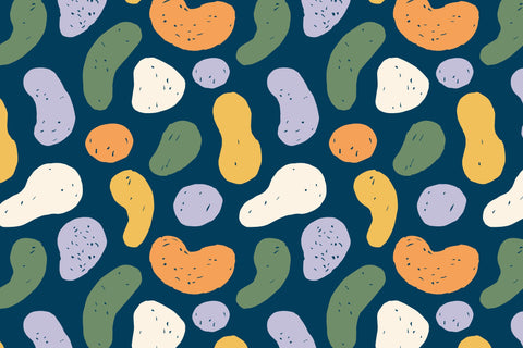 Crayon Abstract Shapes Seamless Pattern Digital Pattern Rin Green 