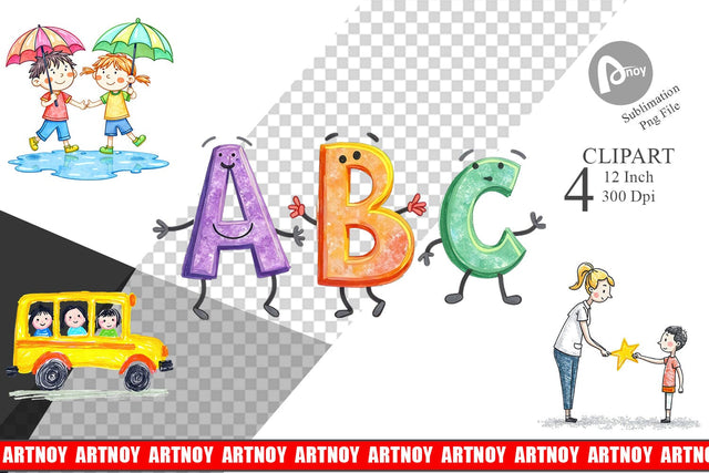 Crayon Adventures Clipart Sublimation artnoy 