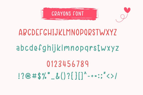 Crayons - Handwriting Font Font AnningArts Design 