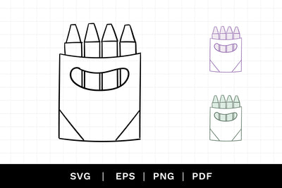Crayons SVG Cut File SVG Caroline Mackay 