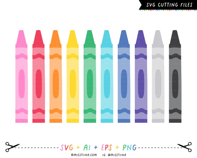 Crayons SVG SVG Miss Tiina 
