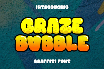 Craze Bubble - Thick Graffiti Font Font Mozzatype 