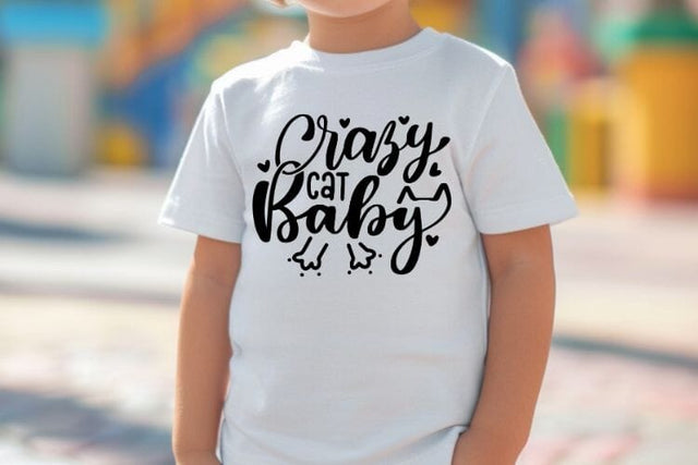 Crazy Cat Baby SVG | Kids Quotes Design SVG Cut File SVG dapiyupi store 