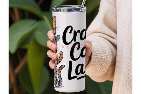 Crazy Cat Lady 20oz Tumbler Wrap Sublimation DesignSVG 