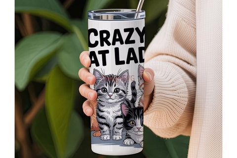 Crazy Cat Lady 20oz Tumbler Wrap Sublimation DesignSVG 