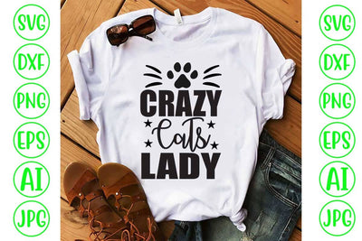 Crazy Cats Lady SVG Cut File SVG Syaman 