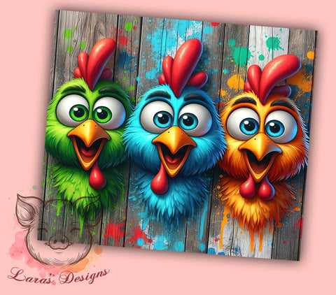 Crazy Chicken Lady Tumbler, Funny Chicken Design, 20oz Tumbler Wrap, Farm Animal Gift, Poultry Lover Gift, Chicken Decor, Sublimation Drinkware Sublimation Lara' s Designs 