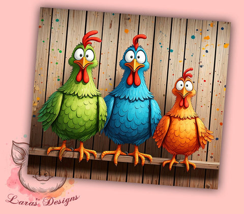Crazy Chicken Lady Tumbler, Funny Chicken Design, 20oz Tumbler Wrap, Farm Animal Gift, Poultry Lover Gift, Chicken Decor, Sublimation Drinkware Sublimation Lara' s Designs 