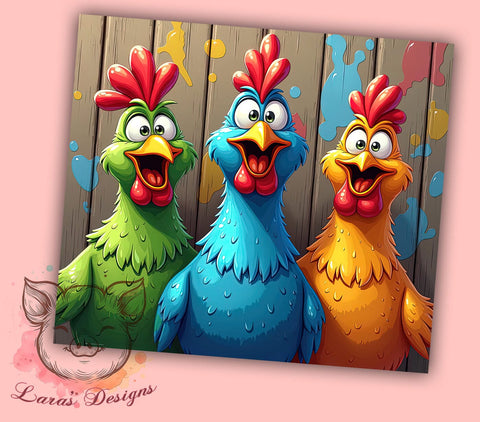 Crazy Chicken Lady Tumbler, Funny Chicken Design, 20oz Tumbler Wrap, Farm Animal Gift, Poultry Lover Gift, Chicken Decor, Sublimation Drinkware Sublimation Lara' s Designs 