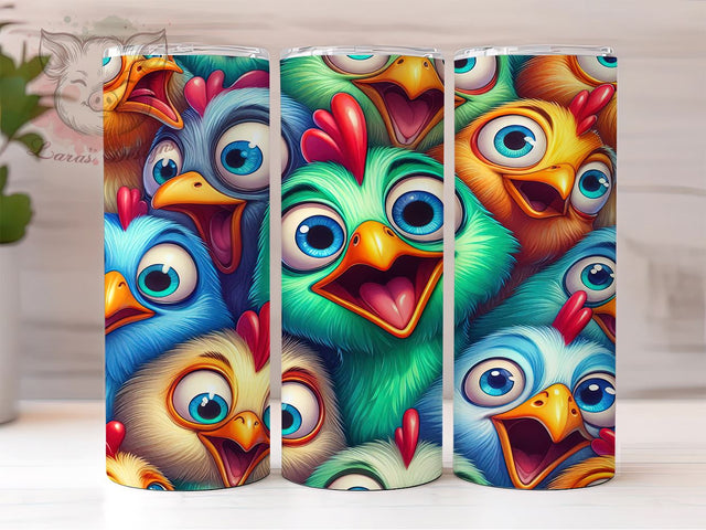 Crazy Chicken Lady Tumbler, Funny Chicken Design, 20oz Tumbler Wrap, Farm Animal Gift, Poultry Lover Gift, Chicken Decor, Sublimation Drinkware Sublimation Lara' s Designs 